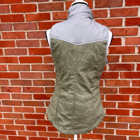 Magellan Outdoors Classic Fit Zip Button Front Green Grey Vest Womens Small - Picture 4 of 6